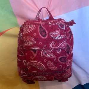 Vera Bradley- Mesa Red Cloth Backpack